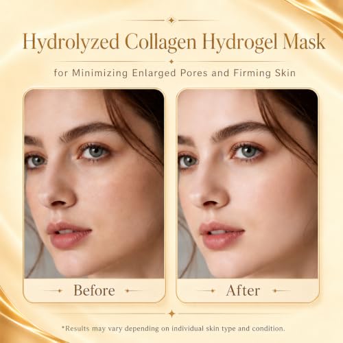 Bio-Collagen Real Deep Mask, 8 Count, Overnight Hydrogel Face - Product Imagery