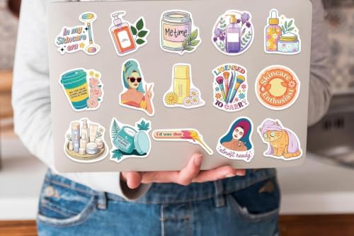 120Pcs Skincare Beauty Quote Vinyl Decals for Bike Skate Luggage - Product Imagery