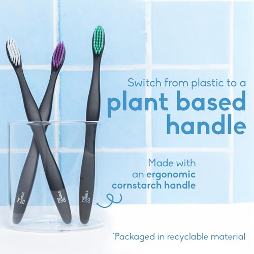 The Humble Co. Plant-Based Soft Bristle Toothbrushes, Black (5 - Product Imagery