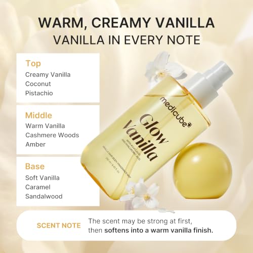 medicube Glow Vanilla Hair & Body Fragrance Mist, 3.38 fl. oz. - Product Imagery