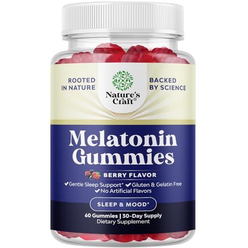 Melatonin Gummies 5mg for Sleep Support, Dietary Supplement - 60 - Product Imagery