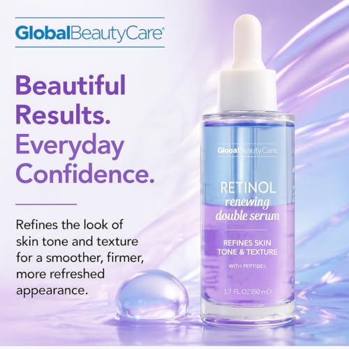Global Beauty Care Retinol Double Serum – Renewing Facial Serum - Product Imagery