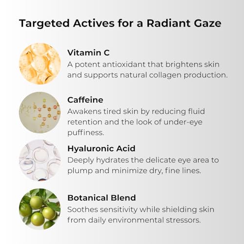 Gle Vitamin C Eye Serum for Dark Circles, Eye Wrinkles and - Product Imagery