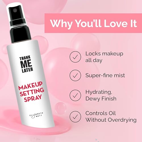 Elizabeth Mott Thank Me Later 3-in-1 Dewy Makeup Setting Spray, - Product Imagery