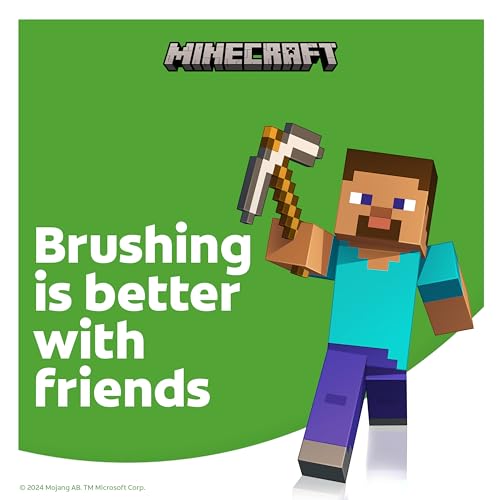 Colgate Kids Battery Powered Minecraft Toothbrush, Extra Soft - Product Imagery