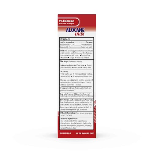 Alocane Max Emergency Burn Gel, 4% Lidocaine Hydrochloride, - Product Imagery
