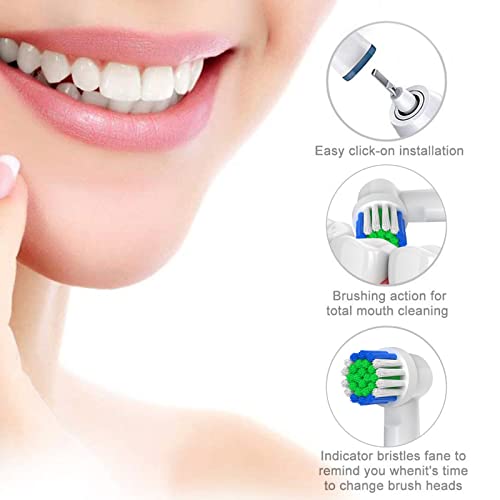 Replacement Toothbrush Heads Compatible with Oral-B Braun, 4 Pcs - Product Imagery