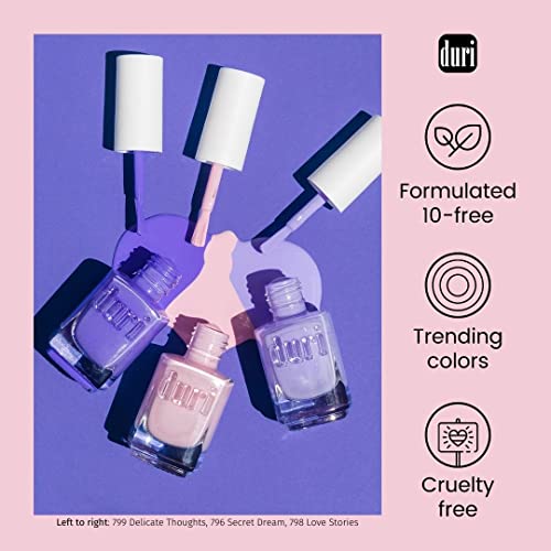 duri Nail Polish, 760 A Million Likes, Purple Metallic Glitter, - Product Imagery