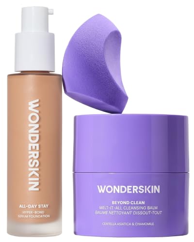 Wonderskin Foundation Lunar, Cleansing Balm and Curve Beauty Blender Set