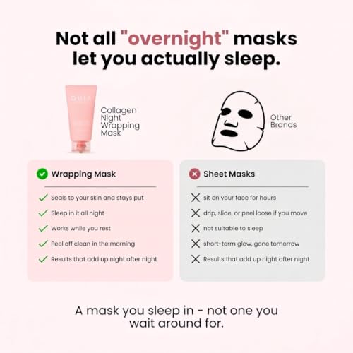 QUIA Collagen Overnight Wrapping Mask - Wake Up to Plumper, - Product Imagery