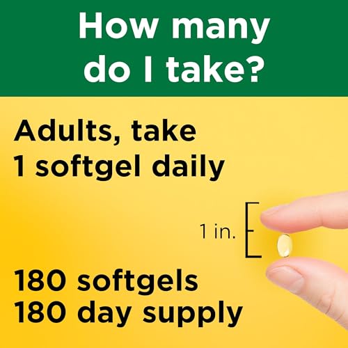 Nature Made Vitamin D3 5000 IU (125 mcg), 180 Vitamin D Softgels - Product Imagery