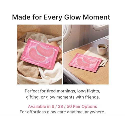 medicube Jelly Eye Mask PDRN Pink Collagen - Hydrogel Eye - Product Imagery