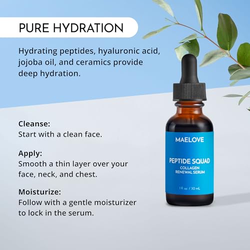 MAELOVE Peptide Squad Collagen Renewal Serum, 1 fl oz - Product Imagery