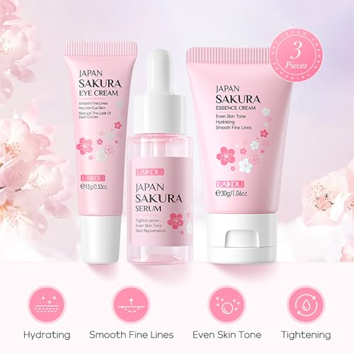 LAIKOU Skin Care Set JAPAN SAKURA Beauty Gift Sets Skin Care Kit - Product Imagery