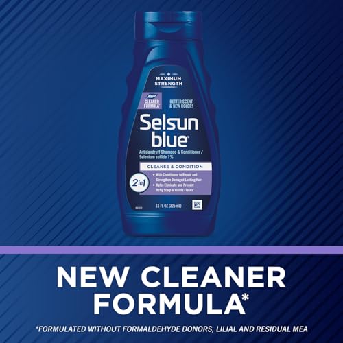 Selsun Blue 2-in-1 Antidandruff Shampoo & Conditioner, 11 fl. oz. - Product Imagery