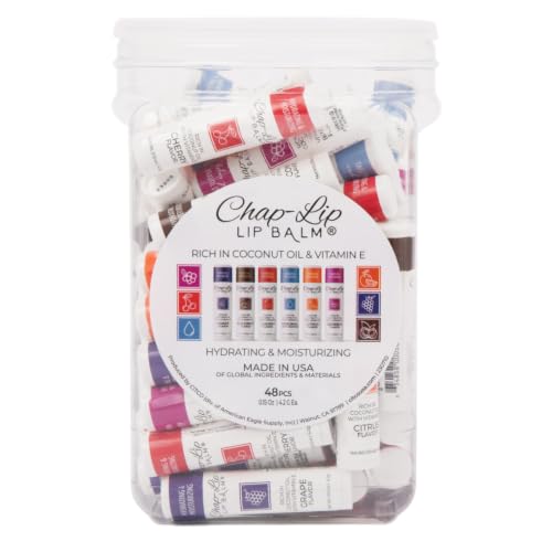 Chap-Lip Lip Balm Vitamin E with Coconut Oil - Lip Moisturizer Treatment - Moisturizing, Soothing, & Refreshing, Total H