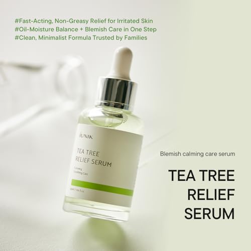 IUNIK Tea Tree Relief Serum - Calming & Hydrating Ampoule 1.69 - Product Imagery