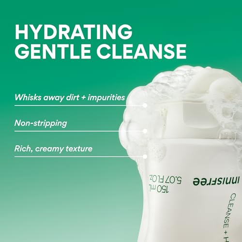 innisfree Green Tea Amino Acid Cleansing Foam, Sulfate-Free - Product Imagery