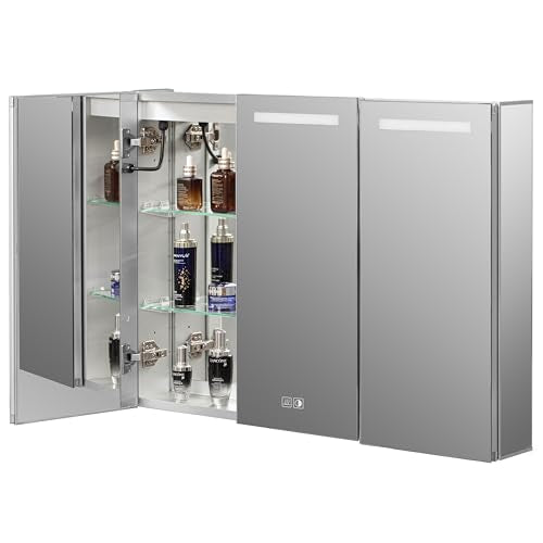 Basicwise 3-Door Versatile Bathroom Medicine Cabinet with - Product Imagery