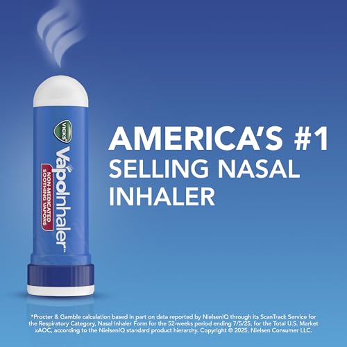 Vicks VapoInhaler, On-the-Go Portable Nasal Inhaler, - Product Imagery