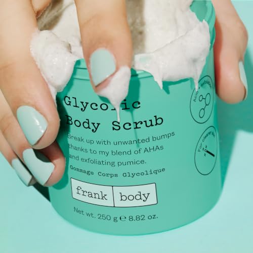 frank body Glycolic Acid Body Scrub | Fights KP & Breakouts, - Product Imagery