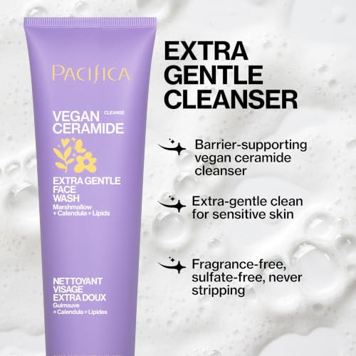 Pacifica Face Wash for Sensitive Skin Facial Cleanser Vegan - Product Imagery
