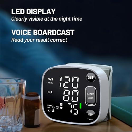 Oklar Wrist Blood Pressure Monitor, FDA Cleared Rechargeable BP - Product Imagery