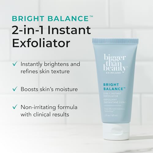 Bigger Than Beauty Bright Balance 2-in-1 Exfoliator, Vegan - Product Imagery
