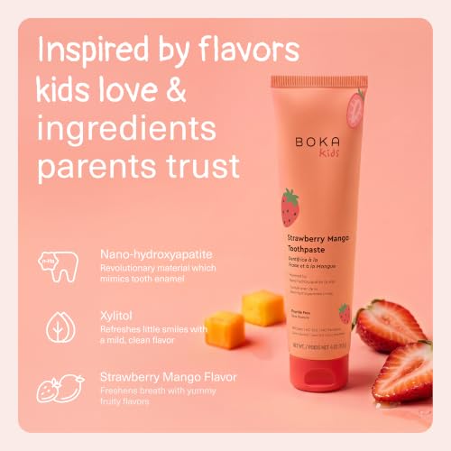 Boka Kids Toothpaste - Fluoride Free Nano Hydroxyapatite - Product Imagery