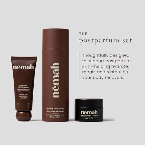 Nemah Postpartum Set, Scar Cream, Nipple Balm, Body Serum, 3 - Product Imagery