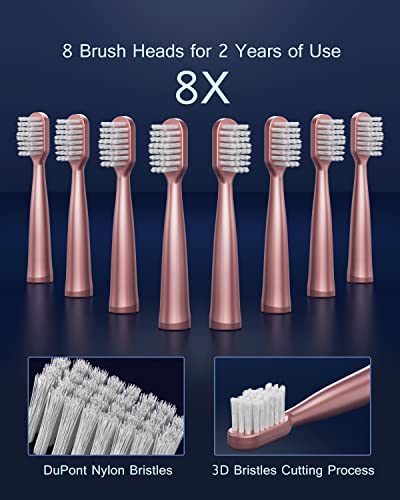 AJELU Sonic Electric Toothbrush for Adults, USB Rechargeable - Product Imagery