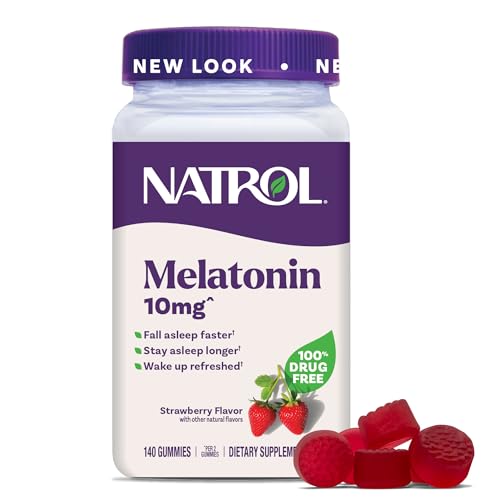 Natrol Melatonin 10 mg Gummies, Sleep Support for Adults, 140 - Product Imagery