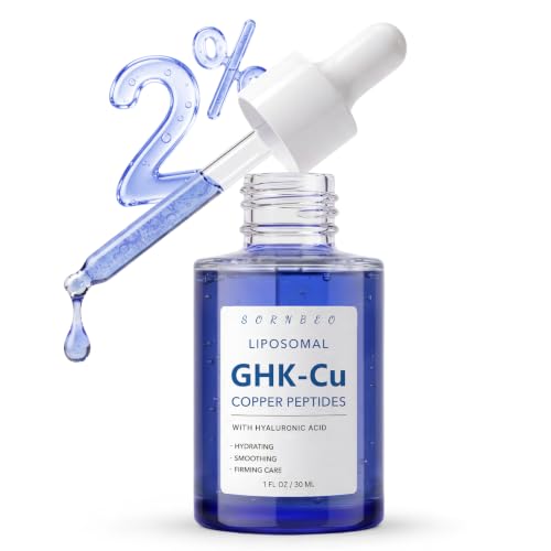 SORNBEO Copper Peptides Serum for Face with Liposomal 2% GHK-Cu, Hyaluronic Acid – Cruelty Free, Fragrance Free, GMO Fre