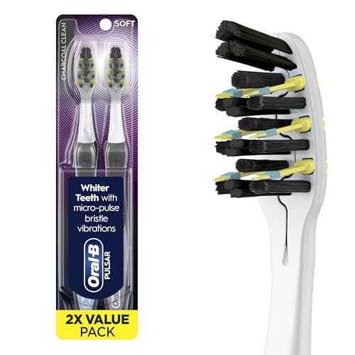 Oral-B Pulsar Charcoal, Battery Electric Toothbrush, 2 Count - Product Imagery
