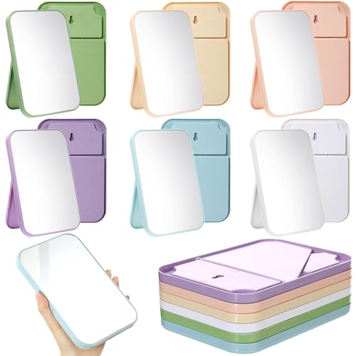 Honeydak 16 Pcs Desktop Makeup Mirror Bulk Table Mirrors Stand, Colorful – Colorful, ABS Plastic