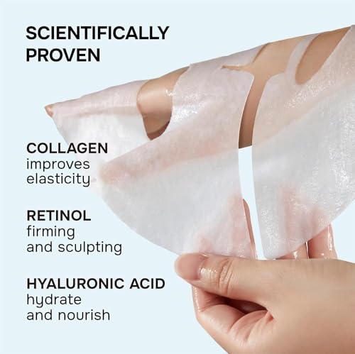 Collagen Facial Mask - Retinol Hyaluronic Acid Hydrating Sheet - Product Imagery