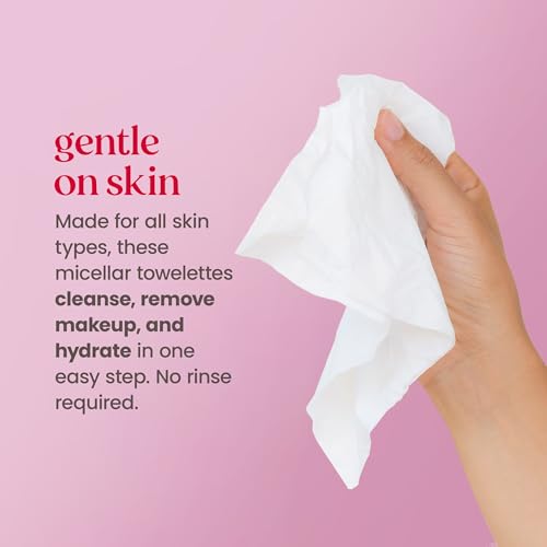 Burt’s Bees Micellar Rose Water Facial Towelettes, 30 ct., 3 Pack - Product Imagery