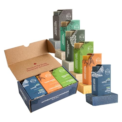 Crate 61 Organics, Handmade in Canada, Plant Based Cold Process Natural Bar Soap, With Premium Essential Oils, Dry Skin,