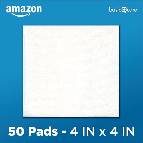 Amazon Basic Care Gauze Pads, 4x4" Sterile Medical Wound - Product Imagery