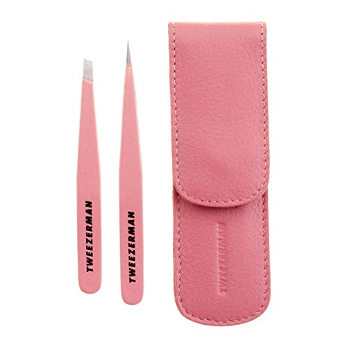 Tweezerman Exclusive Petite Tweeze Set for Eyebrows with Case Tea Rose – Tea Rose, Stainless Steel
