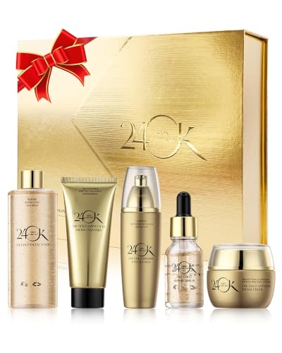 LYSdefeu Skin Care Toiletry Kit, 24K Gold Skin Care Set for Women, Skincare Product – 24K Gold