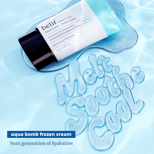 belif Aqua Bomb Frozen Gel Cream - Cooling Relief with Panthenol - Product Imagery