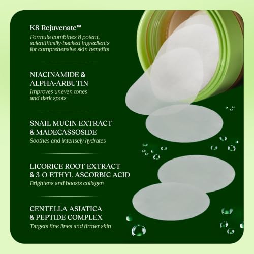 JIYU Toner Pads - Korean Skincare for Dark Spots, Wrinkles & - Product Imagery