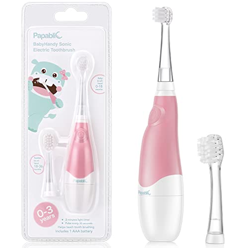 Papablic BabyHandy 2-Stage Sonic Electric Toothbrush for Babies - Product Imagery