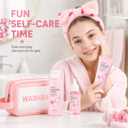 Sakura Skin Care Set for Kids & Teen, Birthday Christmas - Product Imagery