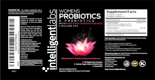 Women's Probiotics & Prebiotics, Vaginal and Urinary Support, - Product Imagery