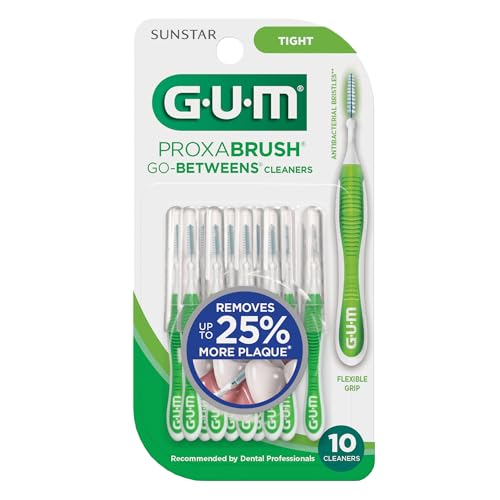 GUM Proxabrush Go-Betweens Tight Interdental Brushes, 10 Count - Product Imagery