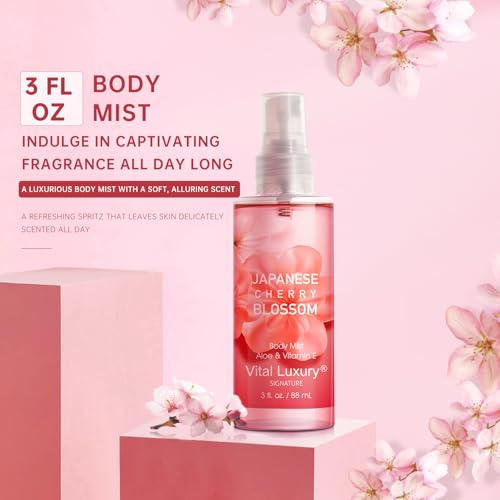 Self Care Gift Set for Women - 3PC Japanese Cherry Blossom Spa - Product Imagery