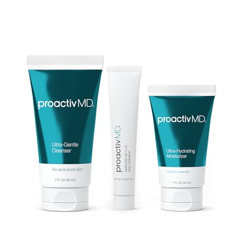 Proactiv MD 3-Step Routine, Ultra-Gentle Face Cleanser, 0.1% Adapalene Gel Treatment, Ultra-Hydrating Moisturizer, 30-Da