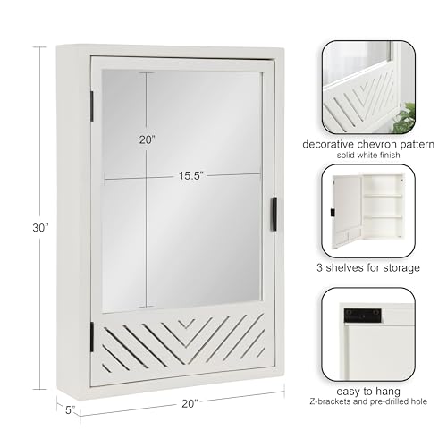 Kate and Laurel Mezzeta Decorative Modern Rectangle Bathroom - Product Imagery